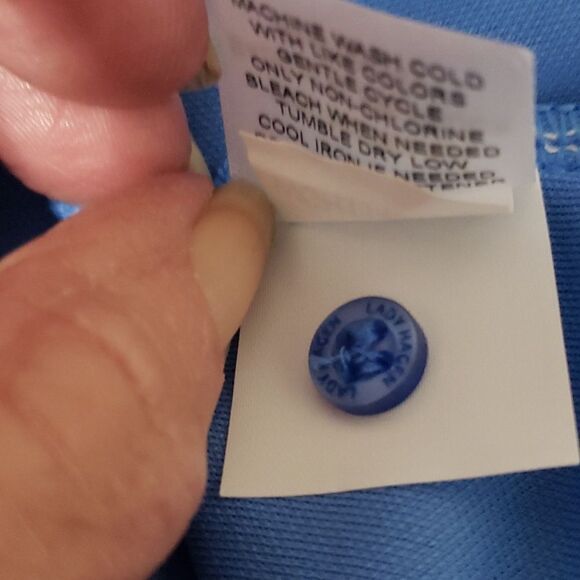 Lady Hagen. NWT. Blue, 4 Button Shirt; Short Sleeve; Point Collar. SZ XL - Picture 15 of 15
